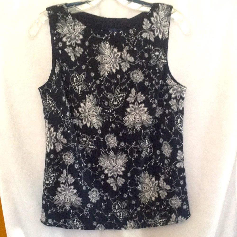 Evan-Picone silk shell pullover top